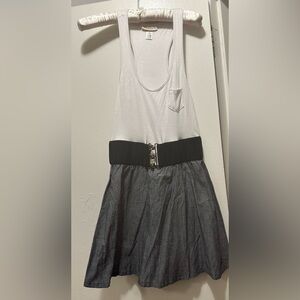 Stylish Black and Gray Skirt Dress